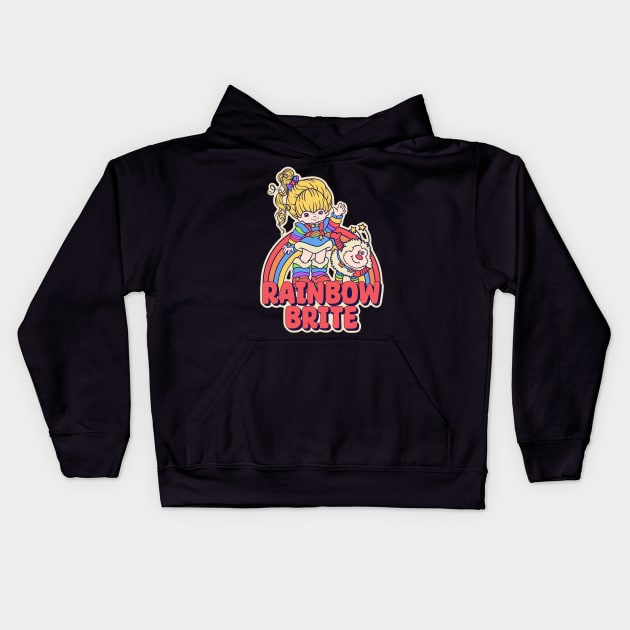 Rainbow Brite Kids Hoodie by littlepdraws